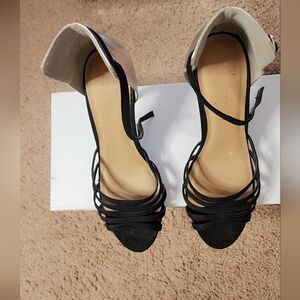 Forever 21 Black Strappy Heels